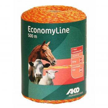 Hilo para cercas eléctricas Economy Line 500m, Amarillo-Naranja, 0.16mm