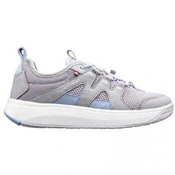 Zapatillas Deportivas Joya Marbella W de Mujer en Color Gris Claro, Textil y Cuero de Ante, Talla 43