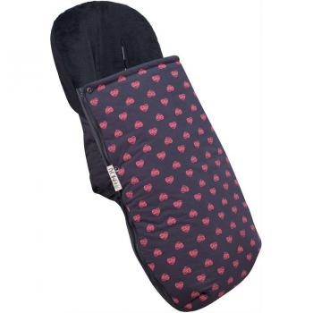 Saco Universal Polar para Cochecito y Silla de Paseo Jyoko - Impermeable y Aislamiento Térmico con Forro Polar Fluor Heart