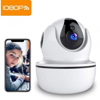 Camara Vigilancia Supereye 1080P Cámara IP, Cámaras de Vigilancia WiFi Interior FHD con Visión Nocturna, Detección de Movimiento, Audio de 2 Vías, Compatible con iOS, Android