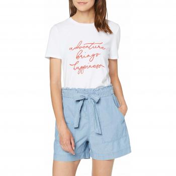 Vero Moda Vmemily HR Chambray Pocket Shorts Ga Pantalones Cortos, Azul Light Blue Denim, 36
