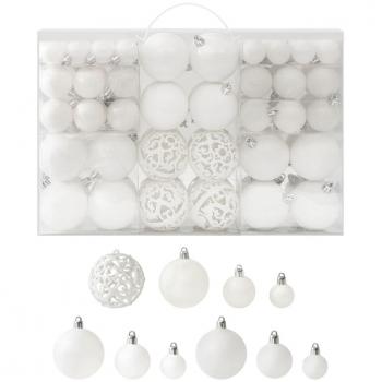 100-Piece White Christmas Ball Set