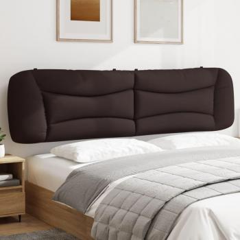 Cabecero de cama acolchado en tela marrón oscuro de 200 cm