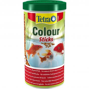 Tetra Pond Colour Sticks, Alimento Flotante para Peces de Estanque, 1 Litro, Intensificador de Color y Agua Clara