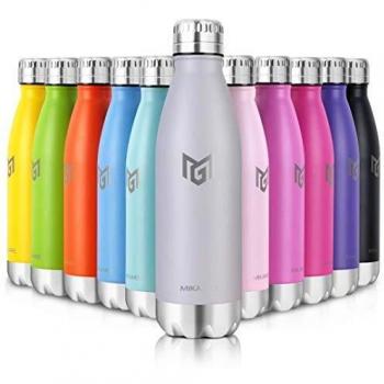 MIKAMEE Botella de Agua Acero Inoxidable 350/500/650/750ml | Aislamiento de Vacío de Doble Pared airBottle | sin bpa Botella termica | Mantiene 24h frías/12h Calientes | para Niños, Deporte, Oficina