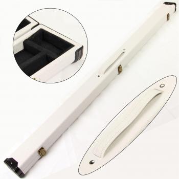 Todos Blanco Piel de serpiente estilo 3/4 Funda para taco billar 3/4