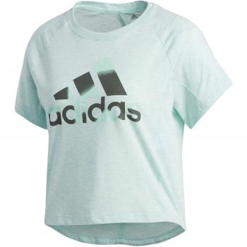 Camiseta adidas Boxy Badge OF Sport para mujer con mangas cortas