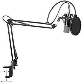 Micrófono de Condensador Cardioide XLR Maono con Soporte Brazo y Filtro Pop