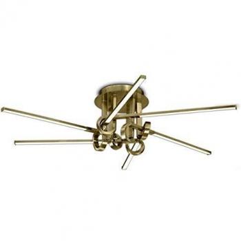 Plafón LED integrado Cinto Latón Antiguo 1 bombilla 29cm