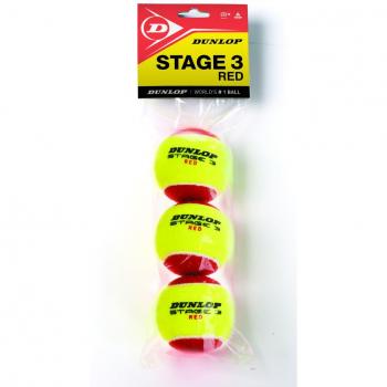Dunlop Pelotas Mini Tenis Stage 3 Red x3