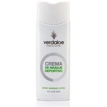 Crema con Aloe Vera para Masaje Deportivo - 250 ml - Para Todo Tipo de Pieles - Ayuda a Relajar los Músculos - Fabricada en España con Plantaciones Ecológicas - Verdaloe