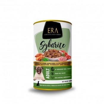 ERA Sybarite Húmedo Adult Pavo-Cordero Lata 400g Comida para Perros