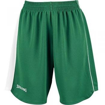 Spalding 4her II Shorts De Equipaciones, Mujer, Verde/Blanco, XXXS