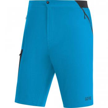 GORE Wear, Hombre, Pantalones cortos transpirables para correr, GORE R5 Shorts, Talla: S, Color: Azul/Negro, 100139