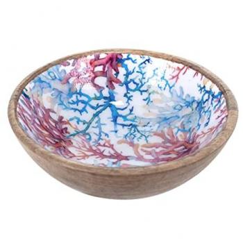 Bol Coral Azul Decorativo 7x20x20 cm - Signes Grimalt