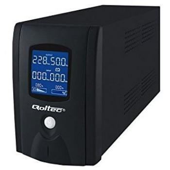 Qoltec 53911.600 VA LCD de sistema de alimentación ininterrumpida 360 W Negro