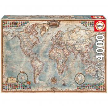 Educa Puzzle El Mundo Mapa Político 4000 piezas