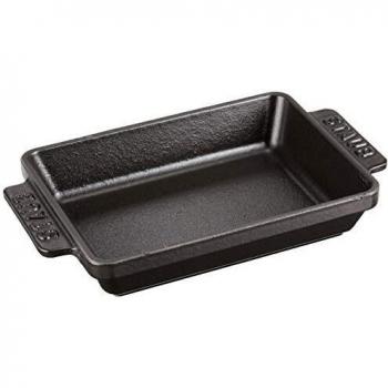 Staub Fuente Rectangular, Hierro Fundido, Negro, 15 x 11 cm