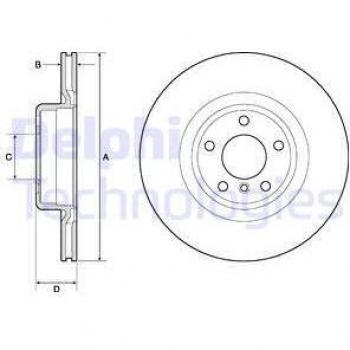 Disco de freno DELPHI BG4755C