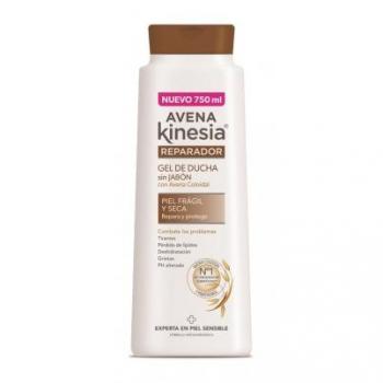 Avena Kinesia - Gel de Baño Reparador Formulado sin Jabón con Avena 100% Natural, Ideal para Piel Seca y Sensible - Botella de 750 ml
