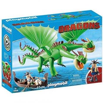 PLAYMOBIL DreamWorks Dragons Dragón 2 Cabezas con Chusco y Brusca, A partir de 4 Años