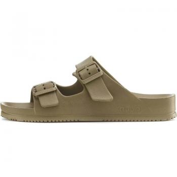 Duuo Sandalias Planas de Mujer Modelo Bio Eva Color Verde con Doble Hebilla