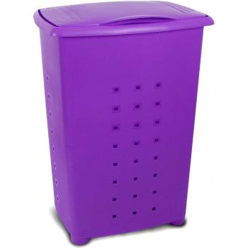 Tatay Millenium Cesto para Ropa Sucia con Tapa 60 l de Capacidad plástico Polipropileno, Lila, 43 x 35,5 x 64 cm