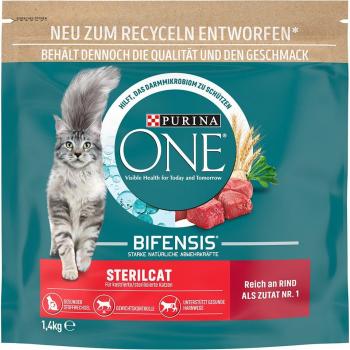 Purina ONE SterilCat Gatos Esterilizados con Vaca - 1,4 kg