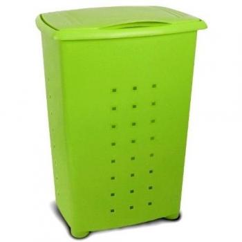 TATAY Millenium Cesto para Ropa Sucia con Tapa, 60 l de Capacidad, Plástico Polipropileno, Verde Lima, 43 x 35,5 x 64 cm