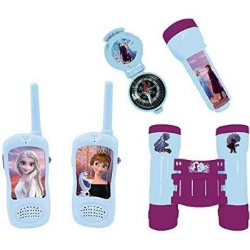 LEXIBOOK - Kit de la aventurera con Walkie Talkies, rango 120m, Frozen