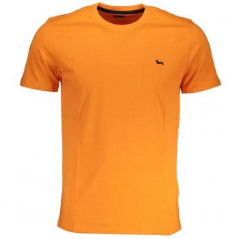 Harmont & Blaine Orange Cotton T-Shirt - L, Male, Embroidered Logo