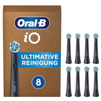 Cabezal de cepillo Oral-B iO Ultimate Clean Negro - Pack de 8 con indicador de color