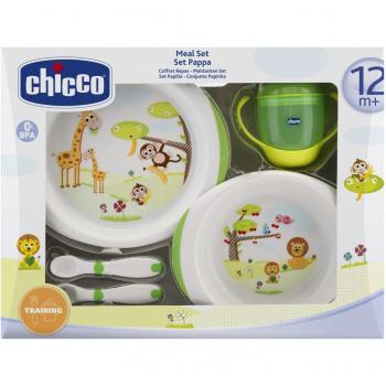 Chicco 6833000000 - Juego de vajilla y cubertería infantil, a partir de 12 meses