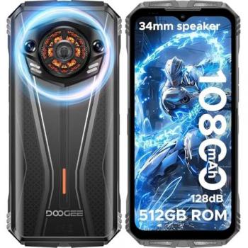 Smartphone DOOGEE S Punk Pro 8GB RAM, 512GB, Pantalla 6.6'' FHD+, Batería 10800mAh, Dual SIM, NFC, Altavoces 128dB, IP