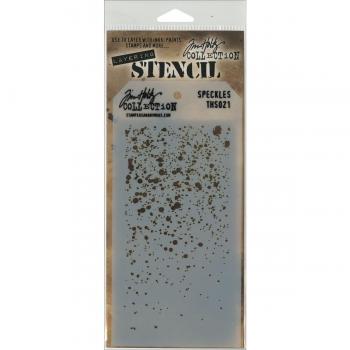 Stampers Anonymous Tim Holtz a strati Stencil 4,125X8.5-macchioline