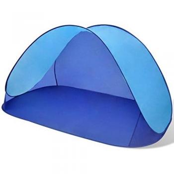 Tienda de Campaña Plegable de Playa Resistente al Agua Para Exterior Azul Claro