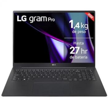 Portátil Ultraligero LG gram Pro 17Z90SP - 17 IPS, Intel Core Ultra 7, 32GB RAM, 1TB SSD, NVIDIA RTX 3050, Batería hasta 27h,