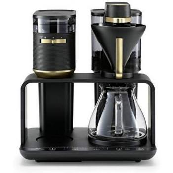 Cafetera de goteo Melitta EPOS 1024-02 con molinillo integrado, función de preinfusión y boquilla giratoria, color negro/dorado
