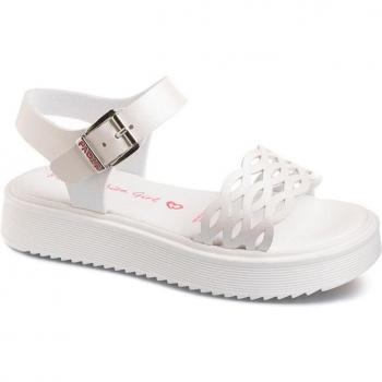 Sandalias de Niña Pablosky Modelo 865500p en Color Blanco con Hebilla