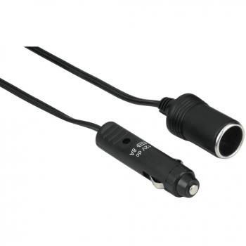 Hama Cable alargador mechero coche, 1.5 m, color negro