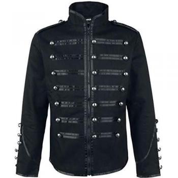 Banned Alternative Military Drummer Chaqueta de Uniforme Negro L