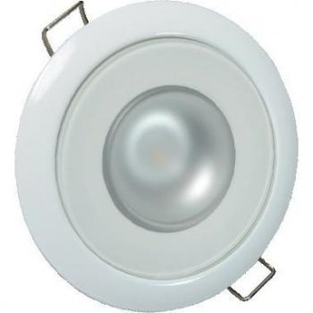 LUMITEC 113129 MIRAGE - FLUSH MOUNT DOWN LIGHT - GLASS FINISH/WHITE BEZEL - WARM WHITE DIMMING