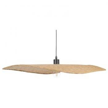 Lámpara de techo de madera de bambú clara 123 cm hecho a mano Galana