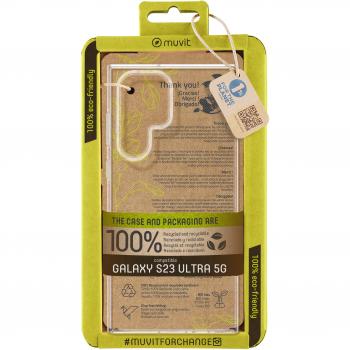 Funda Muvit for Change Recycletek para Samsung Galaxy S23 Ultra 5G Transparente