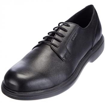 Zapatos de piel Geox Ottavio U16DCD 00043 para hombre, negros, número 41, plano, con cordones, estilo casual y clásico