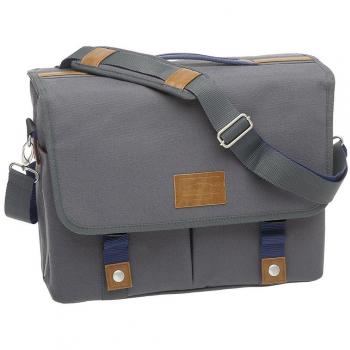New Looxs Mondi Bolsa, algodón,Impermeable, Gris, 15.5 L, Unisex, 37 x 28 x 15 cm