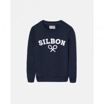 Sudadera de niño con cuello redondo y logo frontal