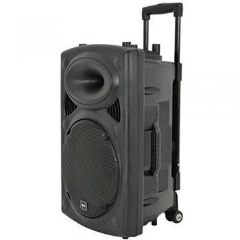 Sistema de PA Portátil QTX QR12PA con Batería, Lector USB/SD y 2 Micrófonos Inalámbricos