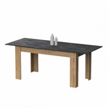 Mesa de Salón Comedor Extensible Miroytengo Color Roble Gold y Gris Oscuro 140-195x80x77 cm