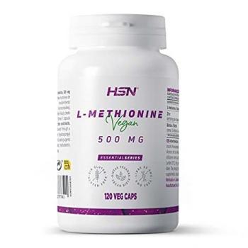 L-Metionina 500mg - 120 Cápsulas Vegetales | Aminoácido Esencial, Alta Concentración, con Zinc y Biotina, No-OMG, Vegano, Sin Gluten